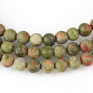 Unakite frosted (mate) sfere 6mm
