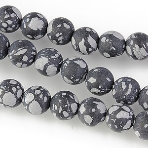 Snowflake obsidian frosted (mat) sfere 8mm