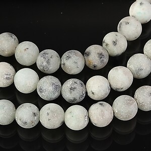 Sesame Jasper bleu frosted (mat) 6mm