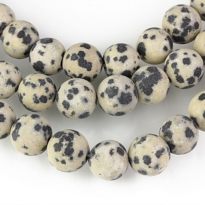 Jasp Dalmatian frosted (mat) sfere 8mm