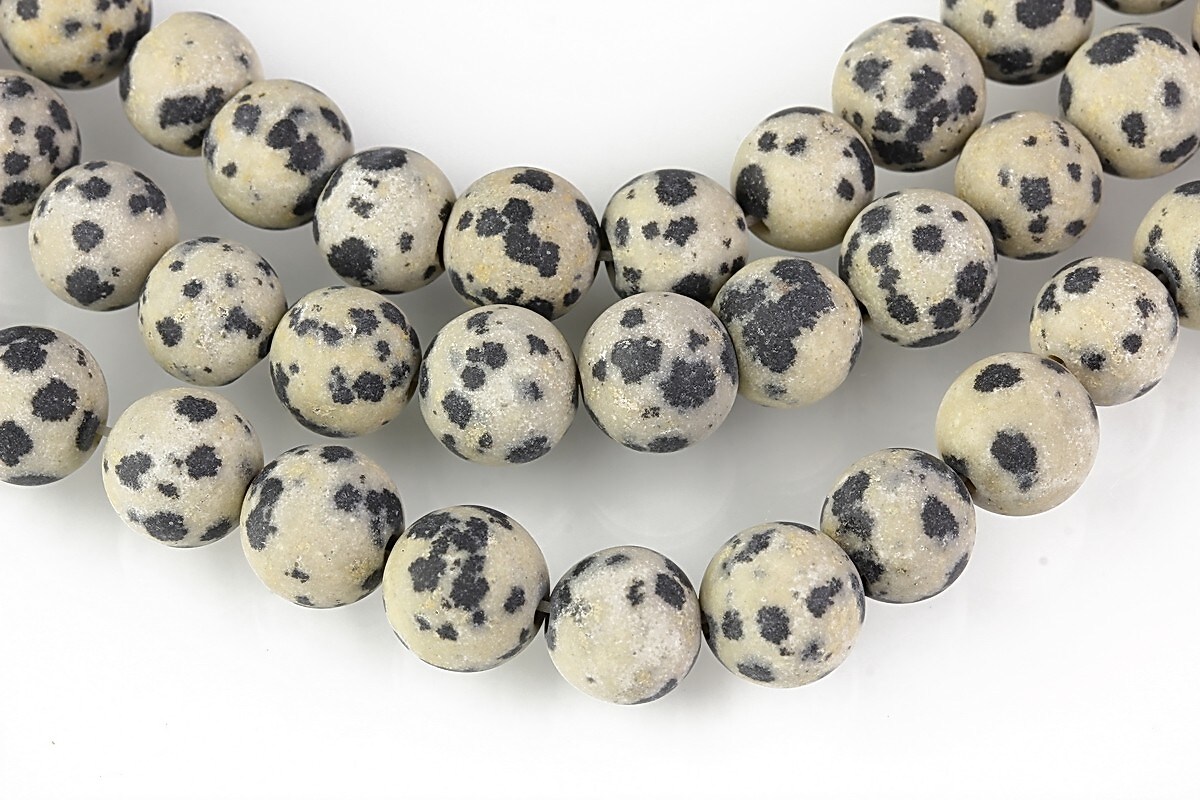 Jasp Dalmatian frosted (mat) sfere 8mm