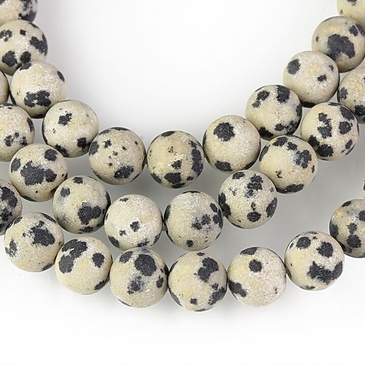 Jasp Dalmatian frosted (mat) sfere 6mm