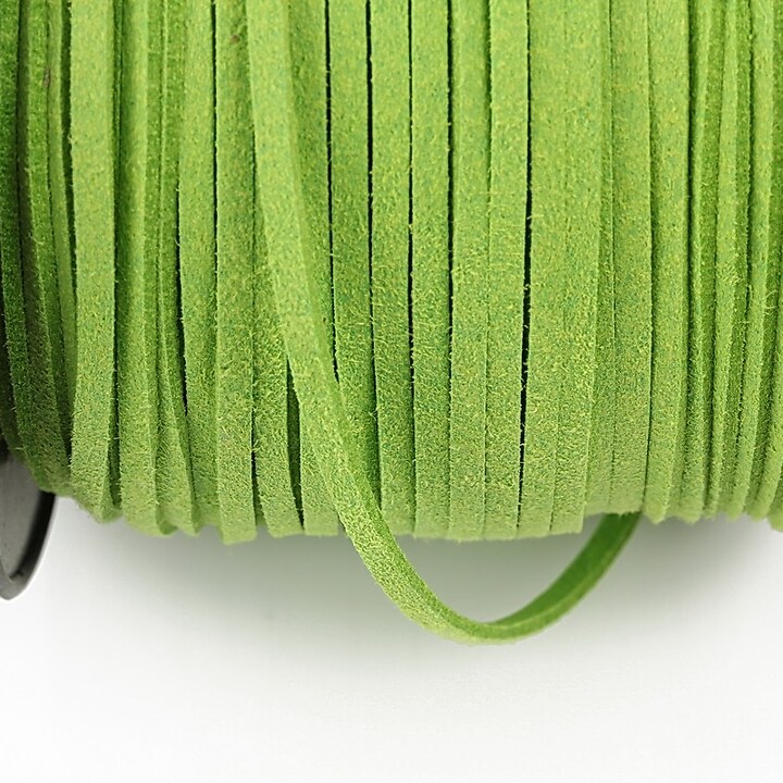 Snur suede (imitatie piele intoarsa) 3x1mm, verde deschis (5m)