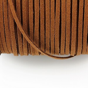 Snur suede (imitatie piele intoarsa) 3x1mm, maro (5m)