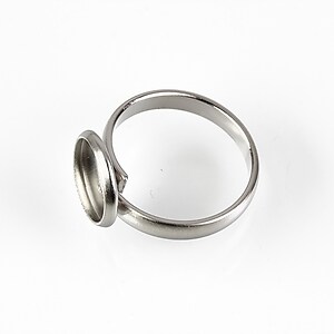 Baza inel reglabila otel inoxidabil 304, cabochon 10mm
