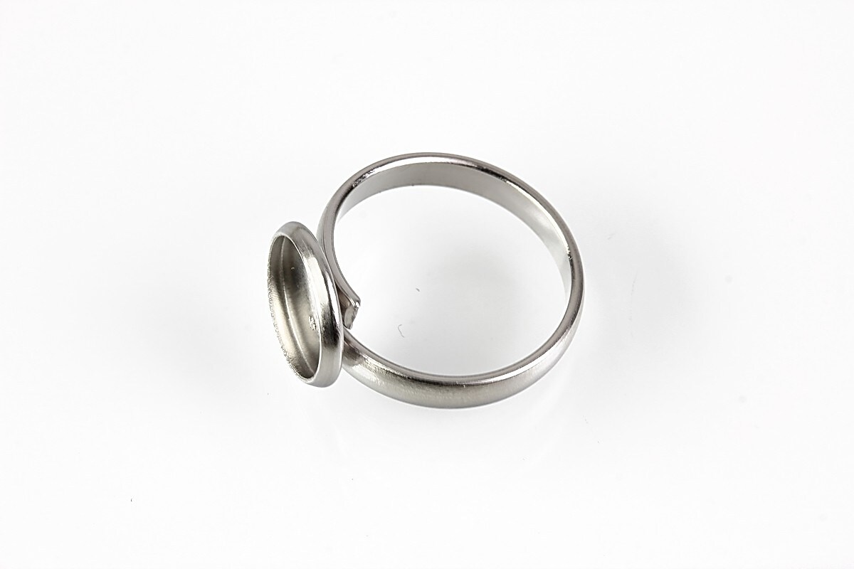 Baza inel reglabila otel inoxidabil 304, cabochon 10mm