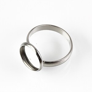 Baza inel reglabila otel inoxidabil 304, cabochon 12mm