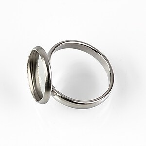 Baza inel reglabila otel inoxidabil 304, cabochon 14mm
