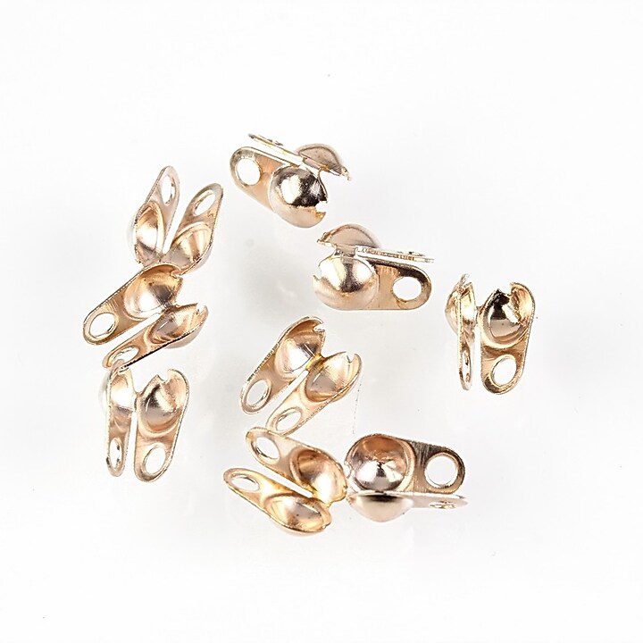 Capat de nod rose gold 6mm, interior 4,5mm (50buc.)