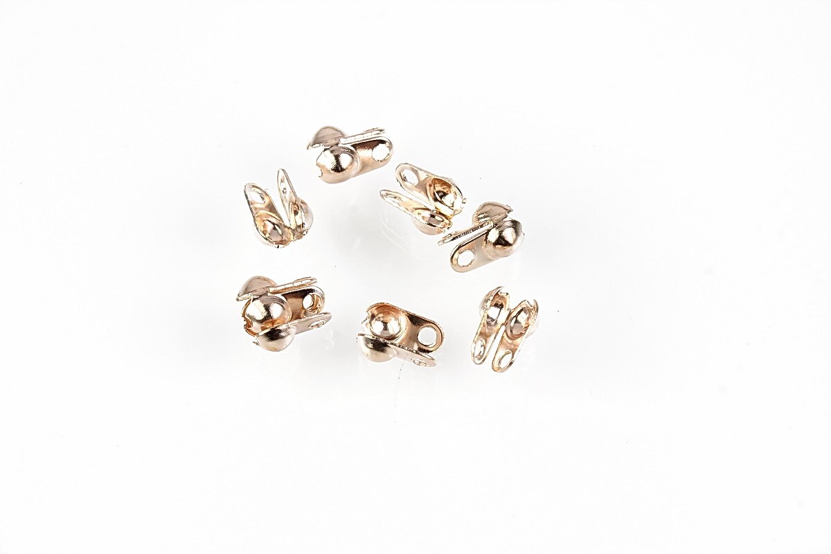 Capat de nod rose gold 3,5mm, interior 2,4mm (50buc.)