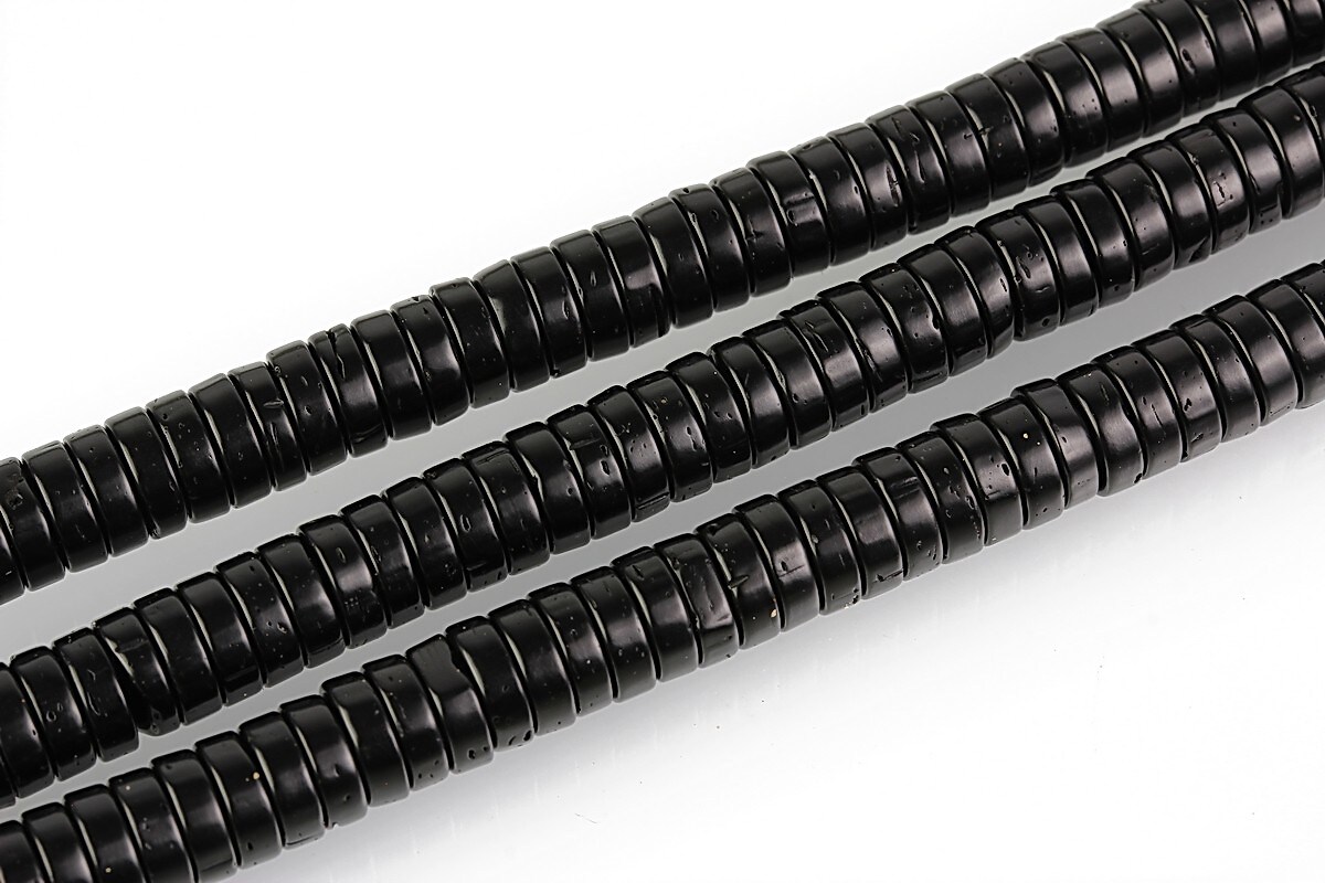 Sirag margele lemn cocos rondele aprox. 3x15mm