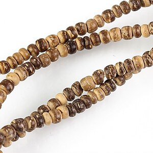 Margele margele lemn cocos maro rondele aprox. 2-5x4mm (sirag)
