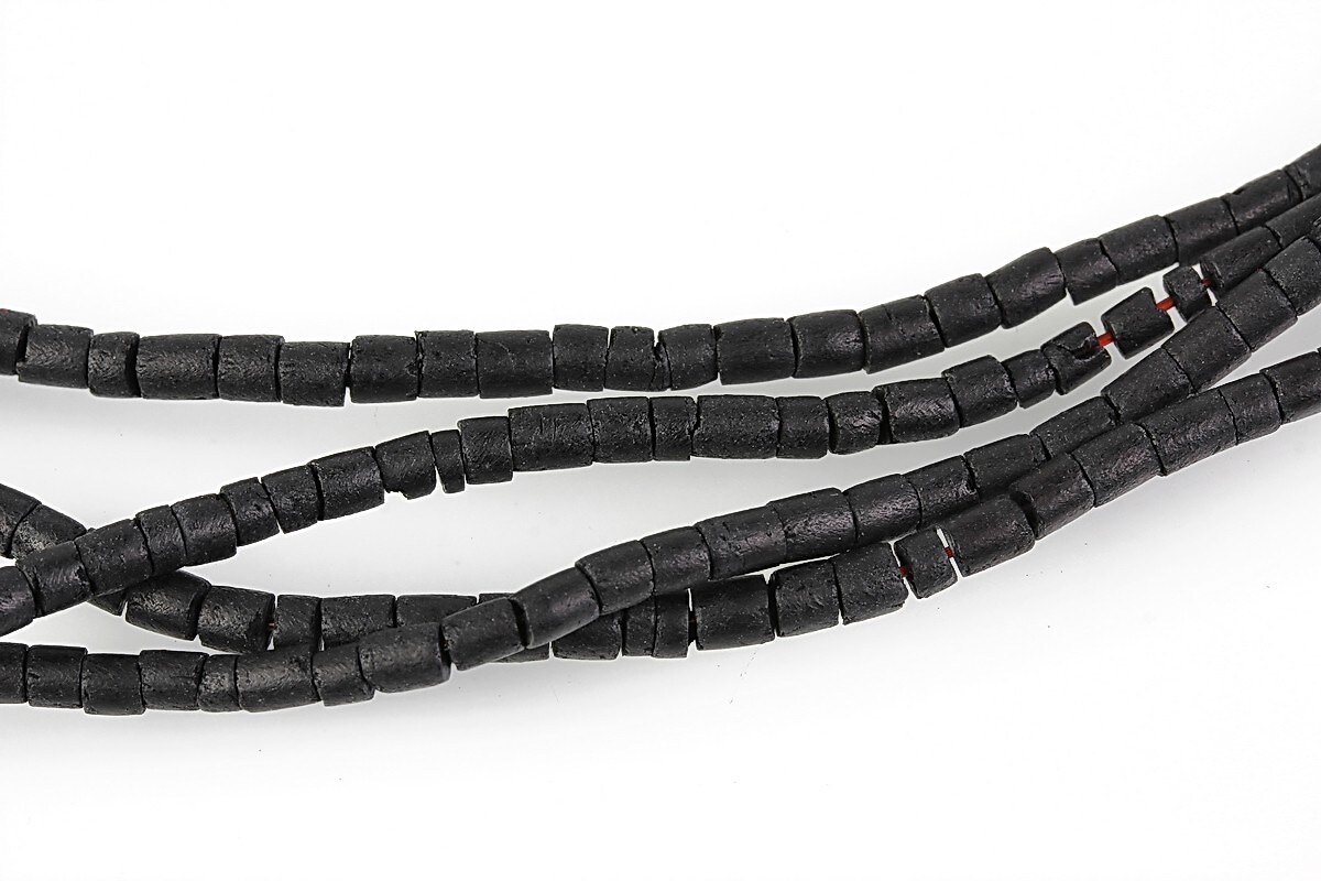 Mărgele mărgele lemn cocos negru rondele aprox. 2-4 × 3 mm (sirag)