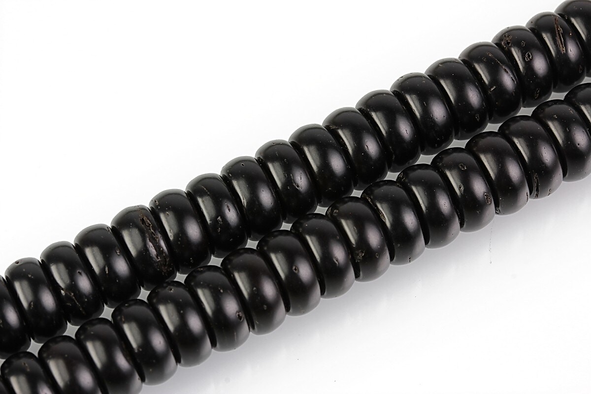 Sirag margele lemn cocos rondele aprox. 2,5-5x8mm