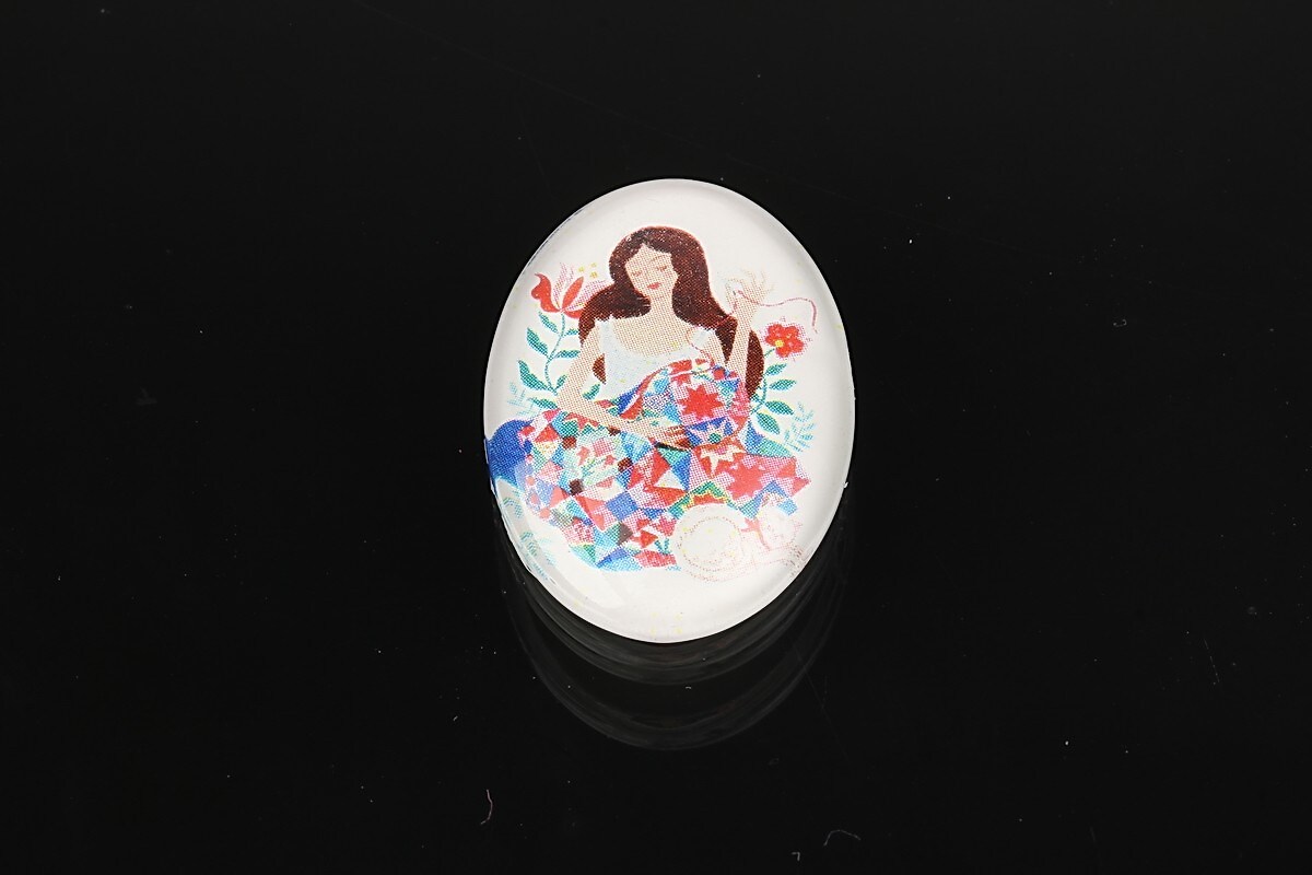 Cabochon sticla 25x18mm cod 1872