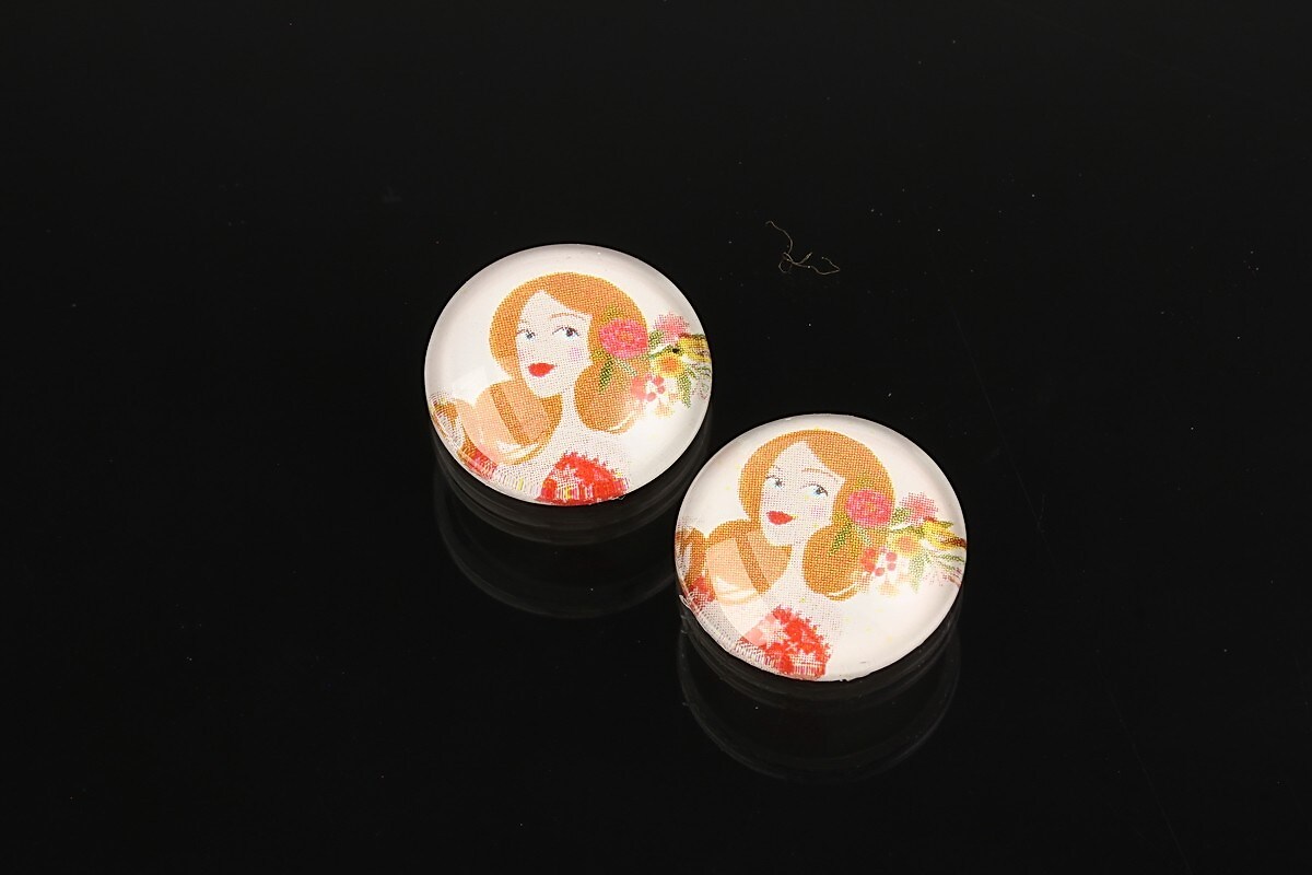Cabochon sticla 14mm cod 1881