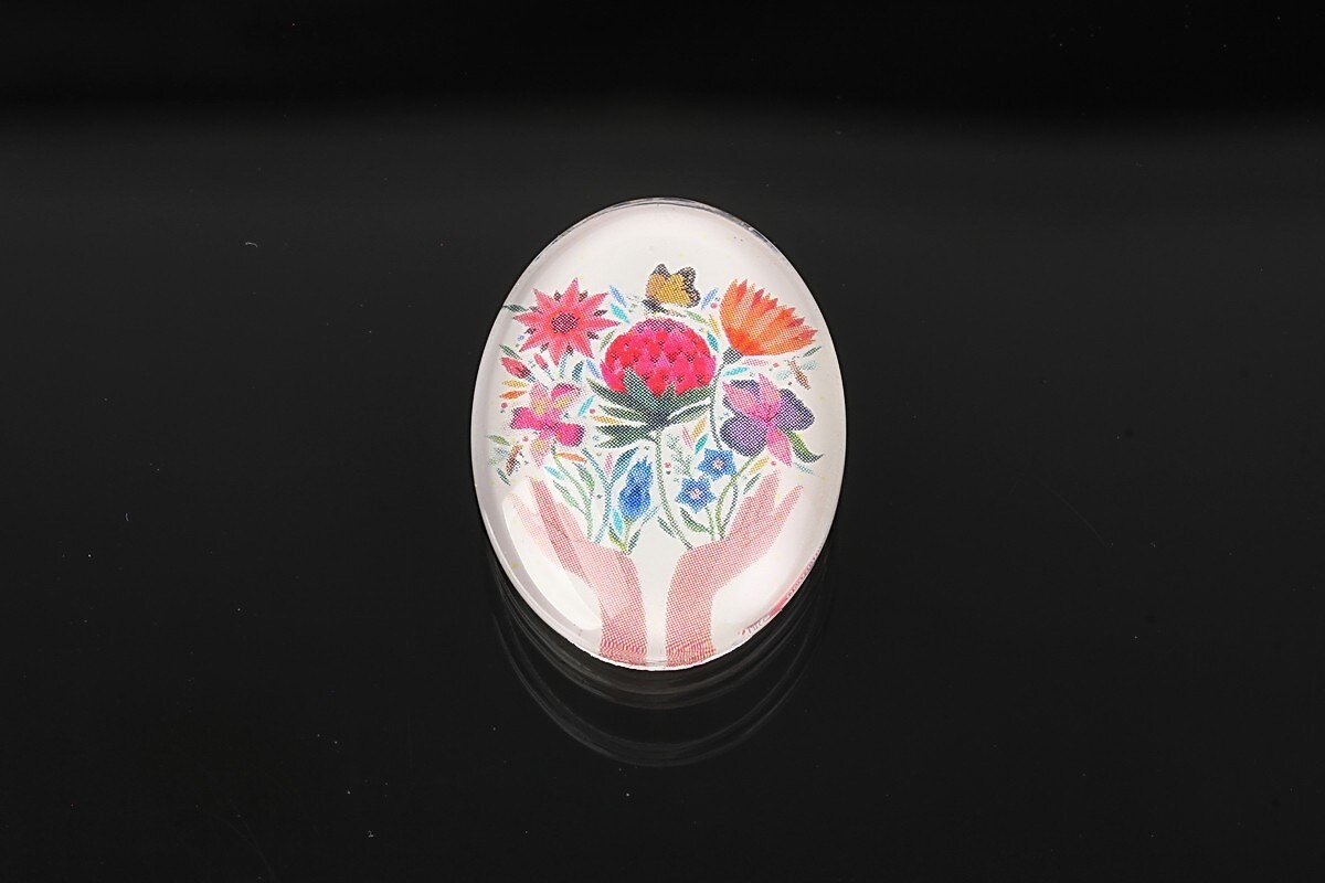 Cabochon sticla 25x18mm cod 1910