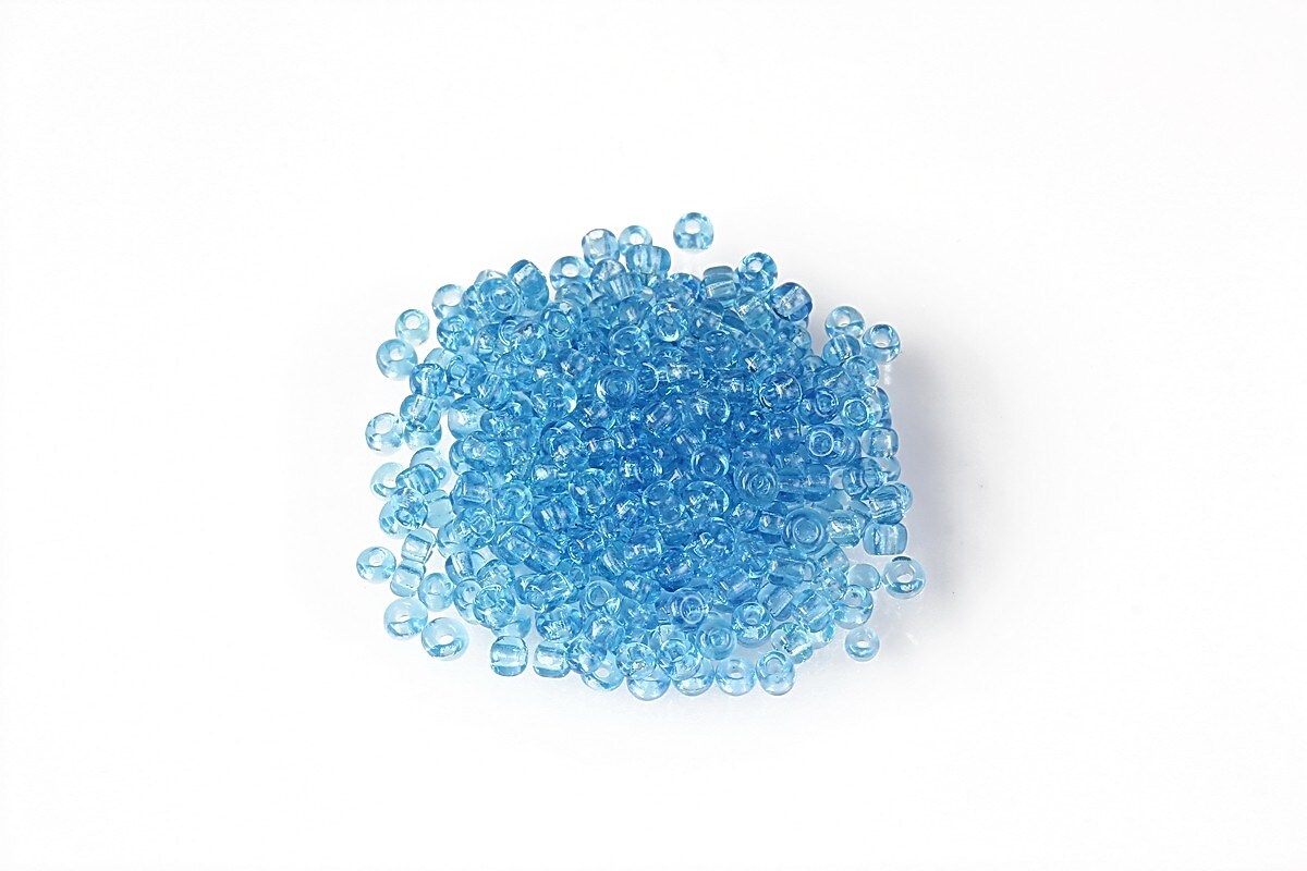 Margele de nisip 2mm (50g) - cod 623 - albastru deschis transparent