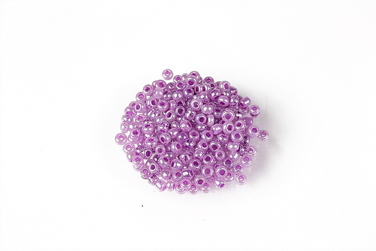 Margele de nisip 2mm (50g) - cod 629 - mov deschis perlat