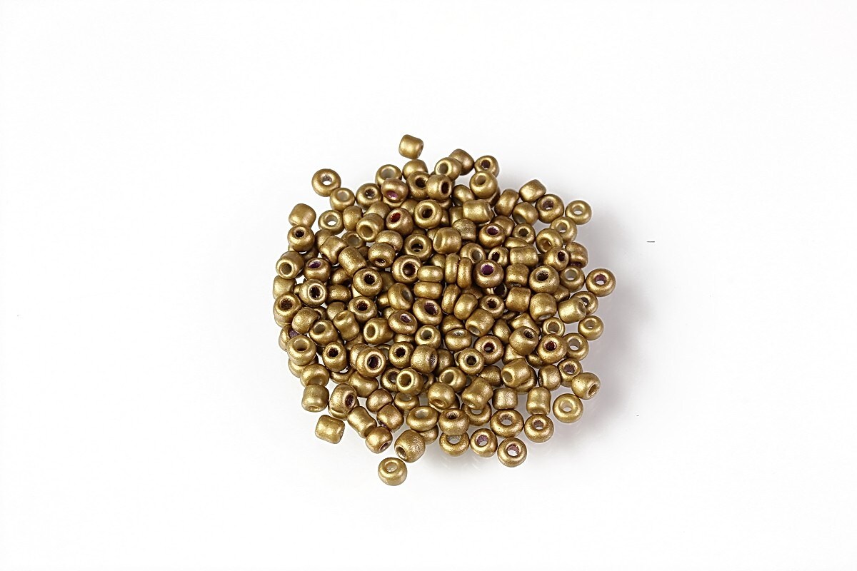 Margele de nisip 2mm (50g) - cod 651 - auriu frosted
