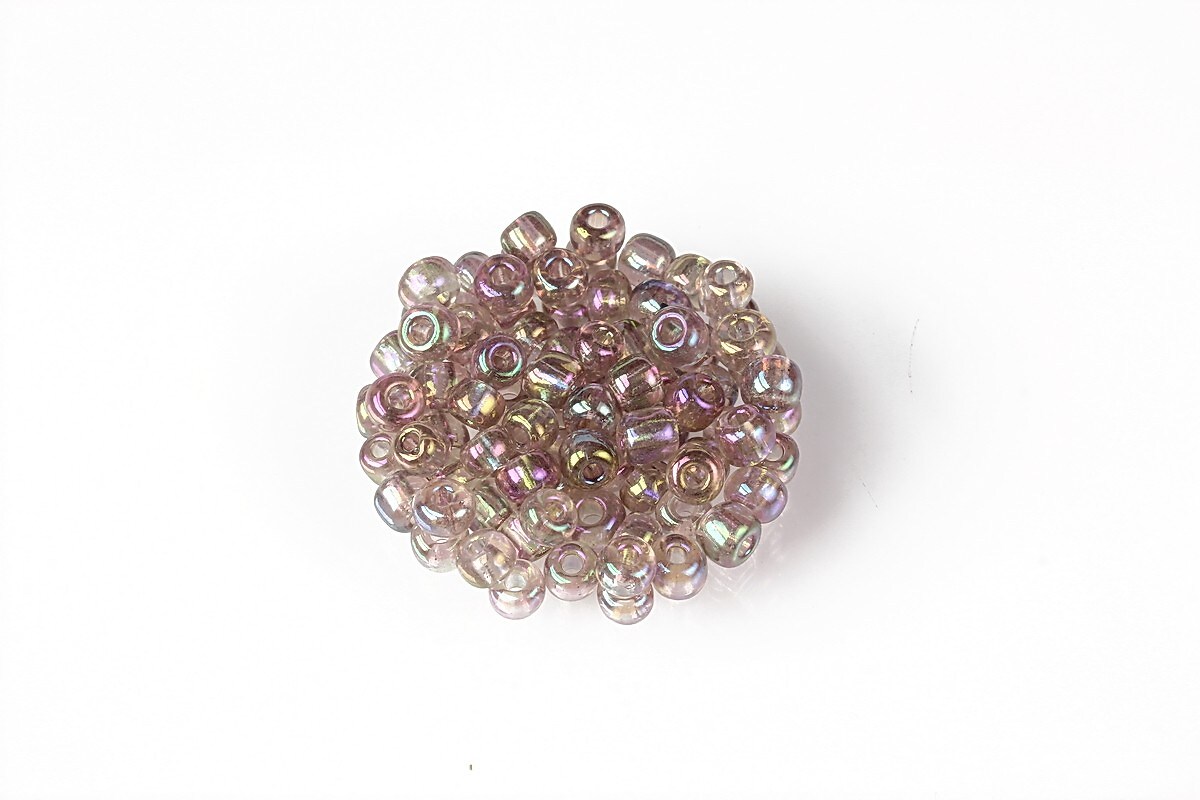 Margele de nisip 4mm (50g) - cod 664 - maro deschis cu reflexii AB