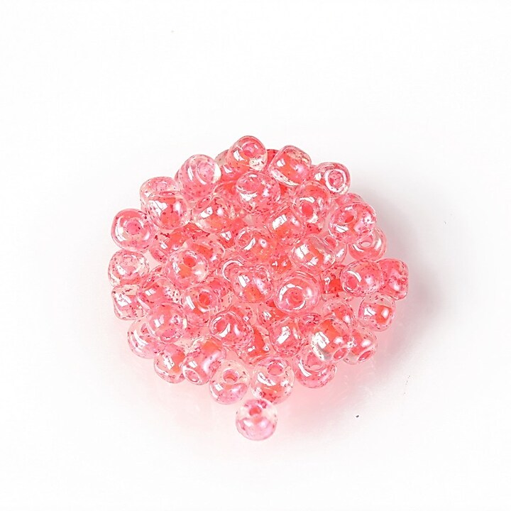 Margele de nisip 4mm (50g) - cod 672 - interior corai neon