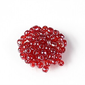 Margele de nisip 4mm  (50g) - cod 675 - rosu inchis lucios