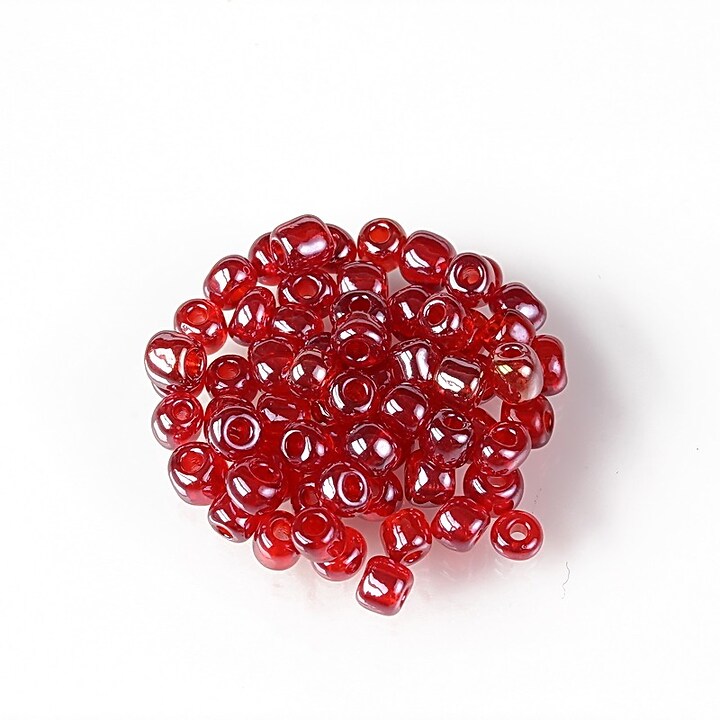 Margele de nisip 4mm (50g) - cod 675 - rosu inchis lucios