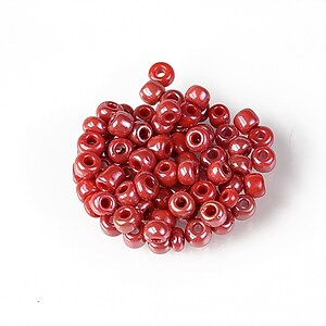 Margele de nisip 4mm  (50g) - cod 676 - rosu lucios