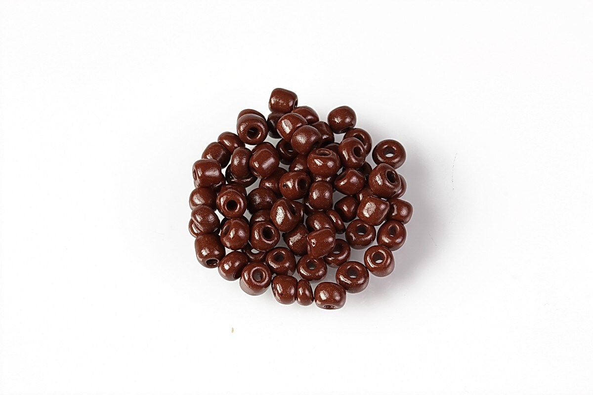 Margele de nisip 4mm (50g) - cod 678 - maro opac