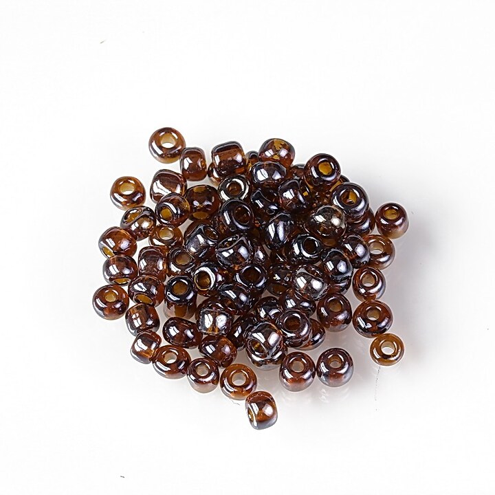 Margele de nisip 4mm (50g) - cod 679 - maro inchis lucios