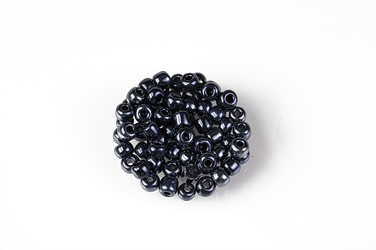 Margele de nisip 4mm (50g) - cod 683 - gri petrol lucios