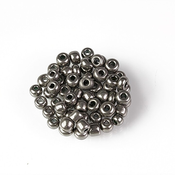 Margele de nisip 4mm (50g) - cod 684 - gri cald metalizat