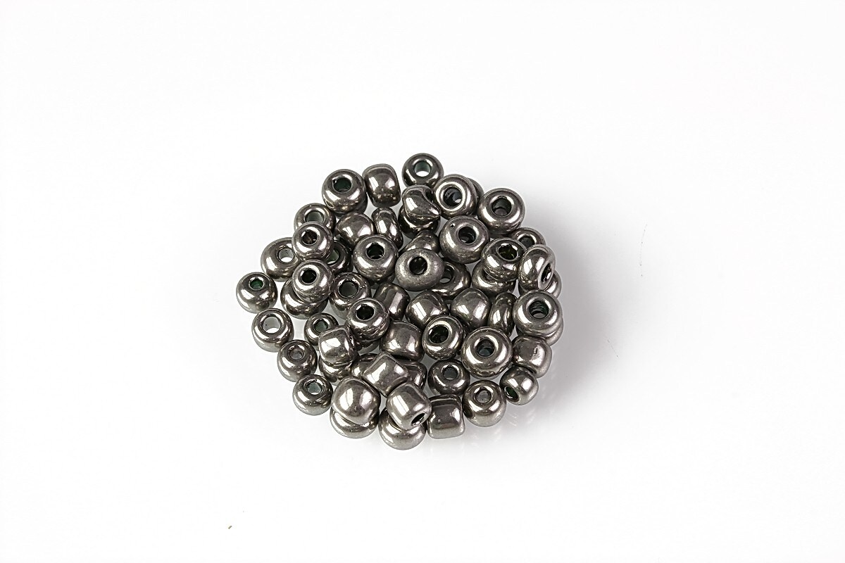 Margele de nisip 4mm (50g) - cod 684 - gri cald metalizat
