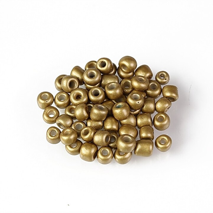Margele de nisip 4mm (50g) - cod 686 - auriu frosted