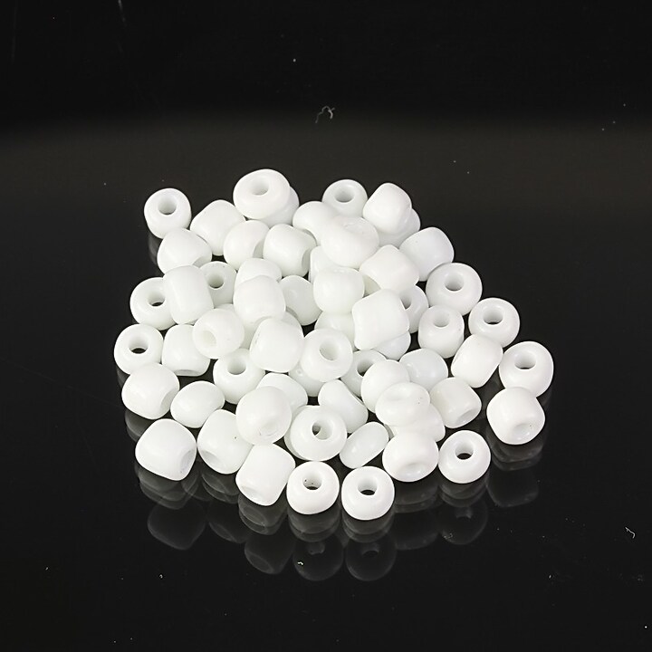 Margele de nisip 4mm (50g) - cod 691 - alb opac