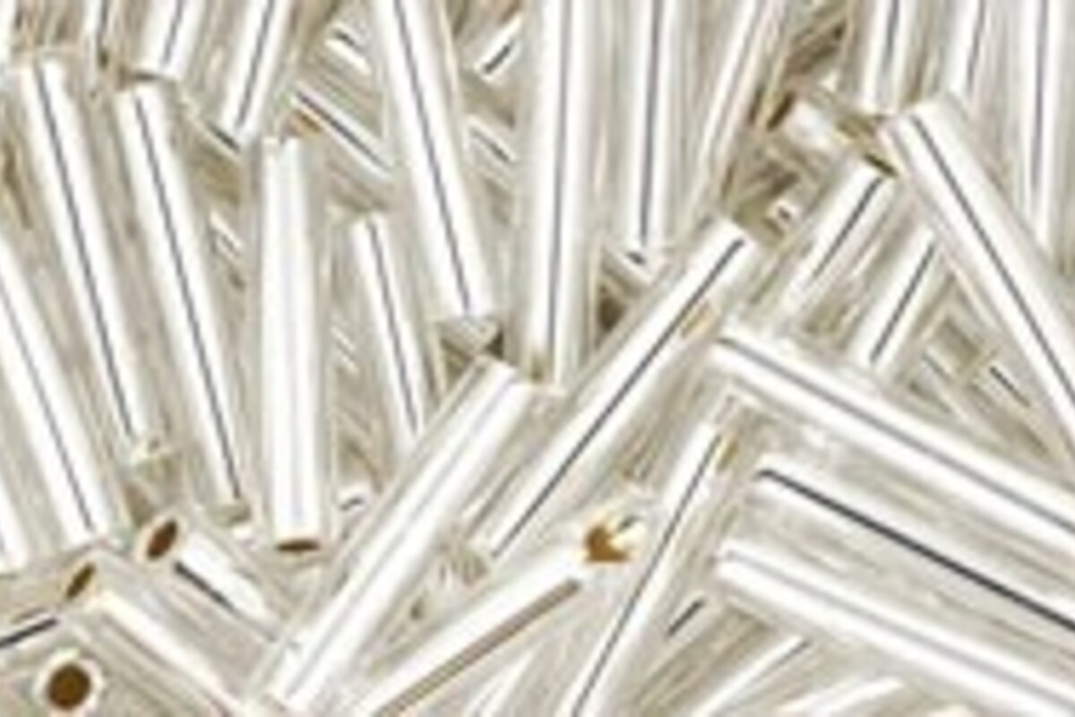 Margele Toho BUGLE 9mm - Silver-Lined Crystal