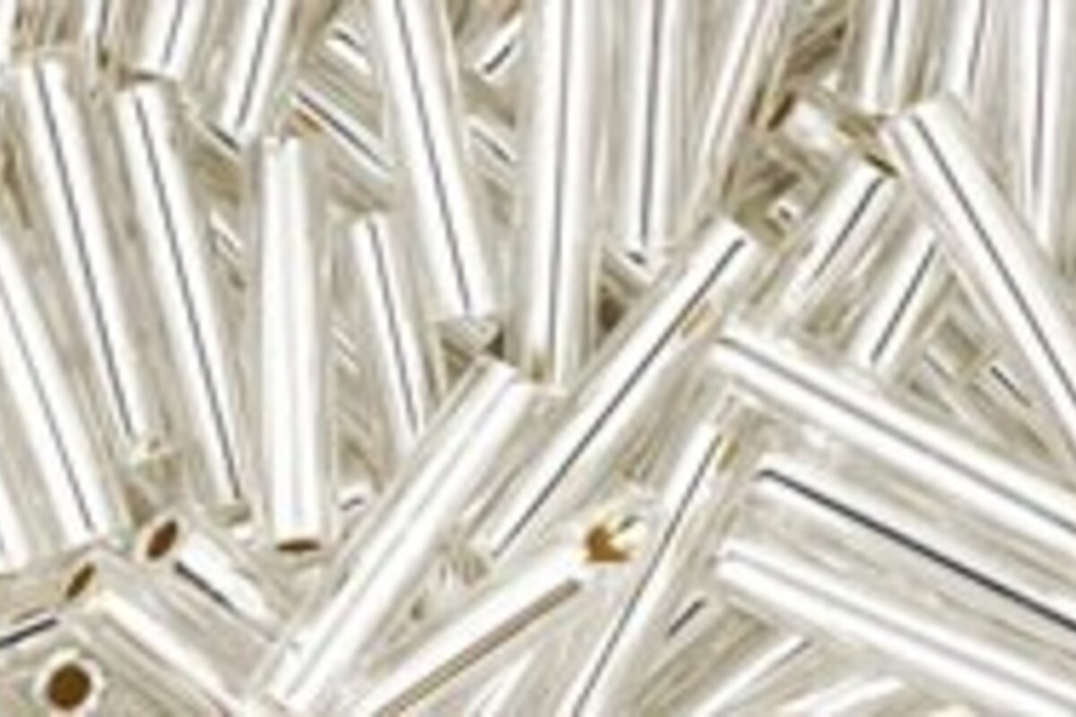 Margele Toho BUGLE 9mm - Silver-Lined Crystal