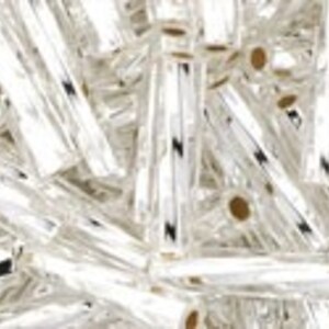 Margele Toho Twisted BUGLE 9mm - Silver-Lined Crystal