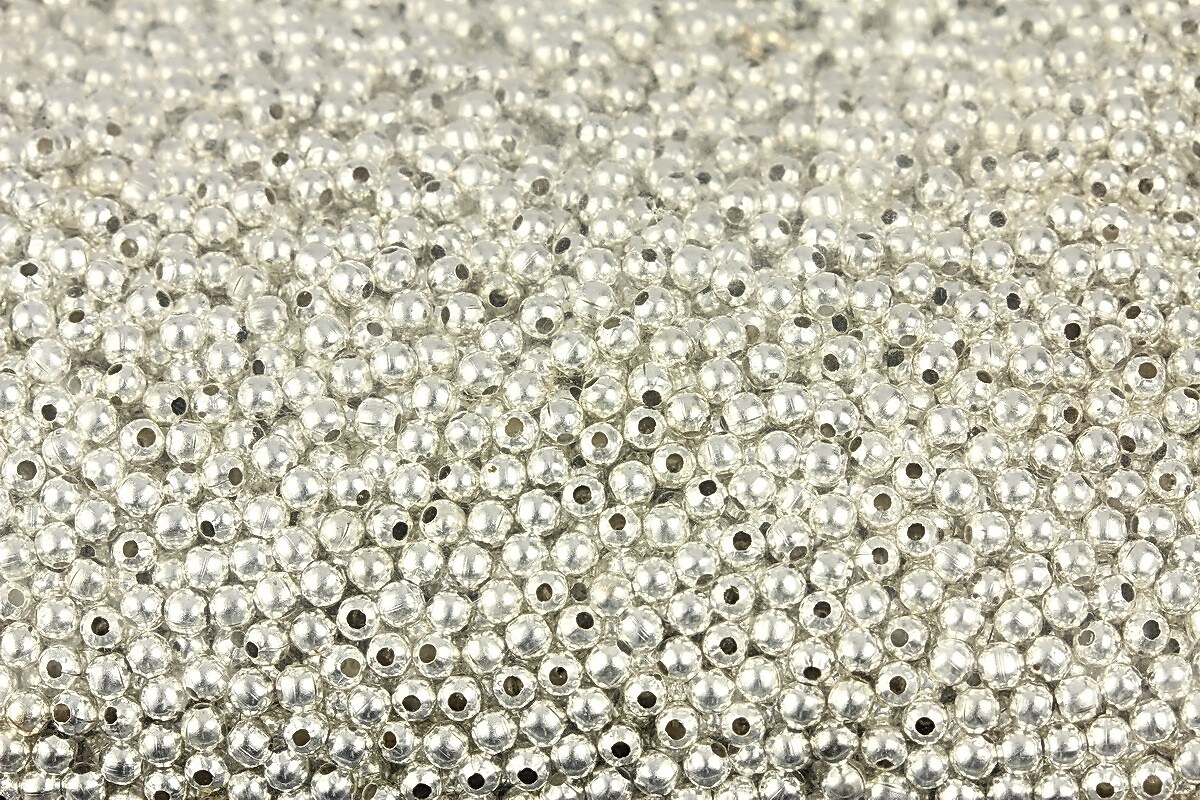 Distantier biluta, argintiu, 2mm (3g - aprox. 120 buc.)