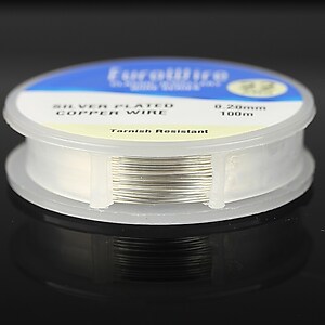 Sarma de cupru PLACATA CU ARGINT, Non Tarnish, grosime 0,2 mm, rola 100m