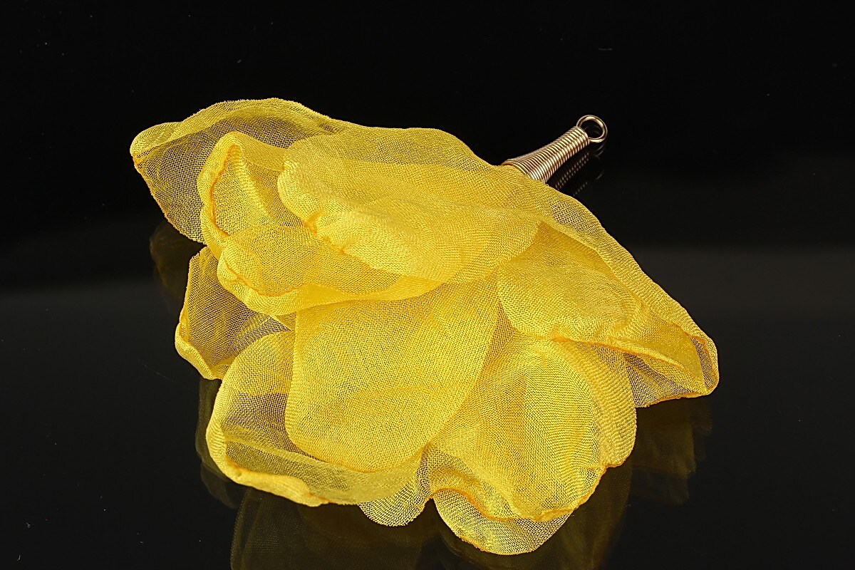 Pandativ organza si agatatoare aurie 60-80x50-60mm - galben