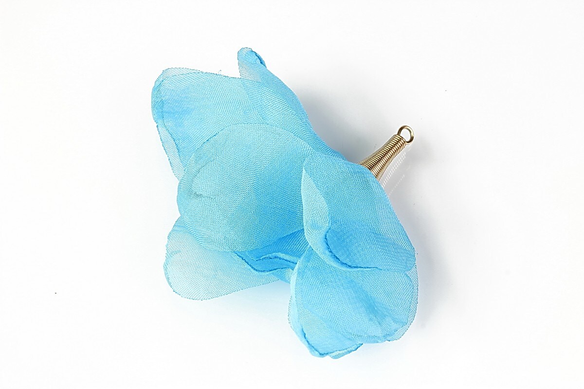 Pandativ organza si agatatoare aurie 60-80x50-60mm - bleu