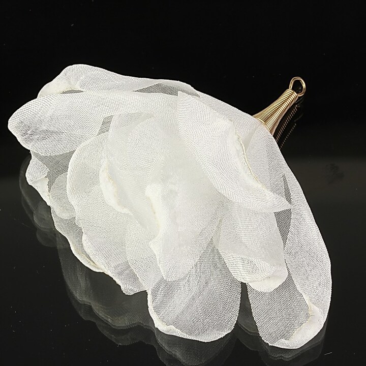 Pandativ organza si agatatoare aurie 60-80x50-60mm - alb