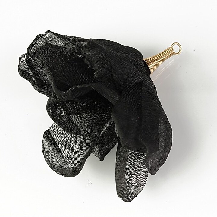 Pandativ organza si agatatoare aurie 60-80x50-60mm - negru