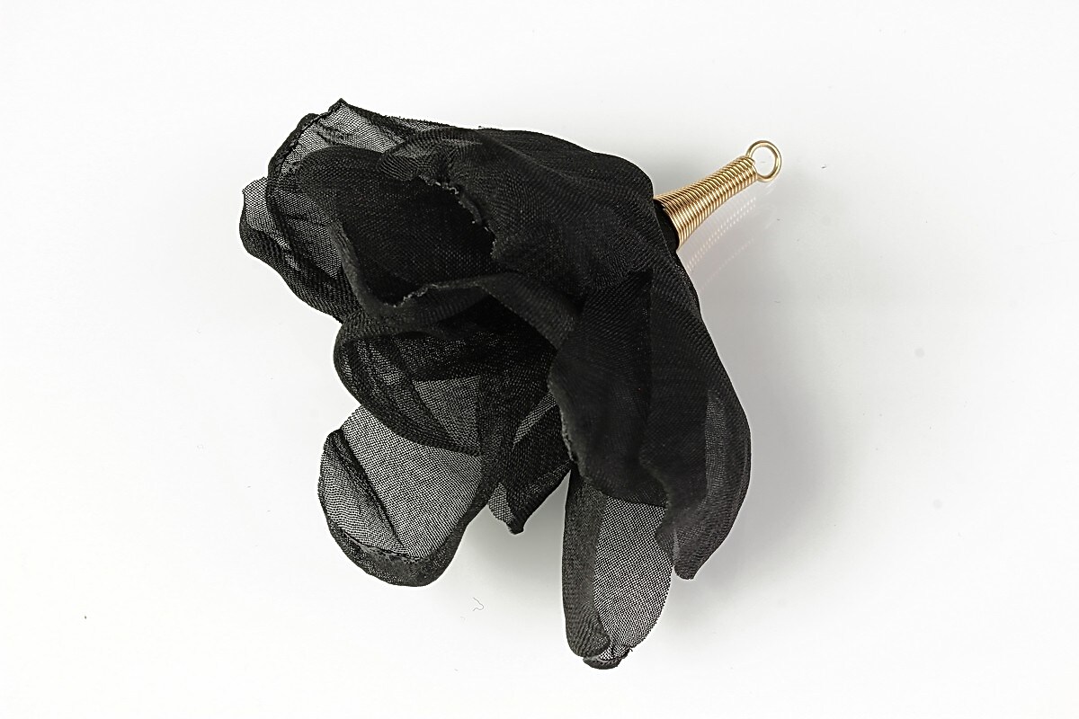 Pandativ organza si agatatoare aurie 60-80x50-60mm - negru