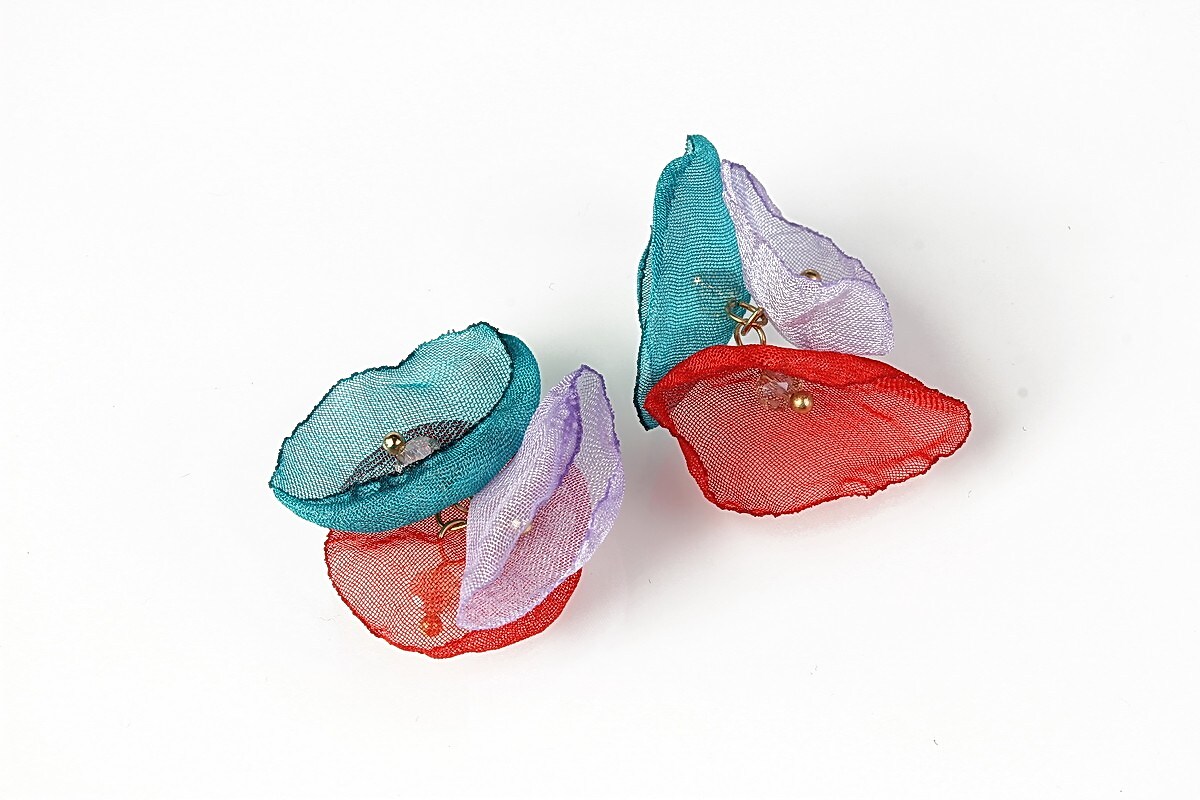 Pandativ chiffon si cristale 25-30mm - multicolor