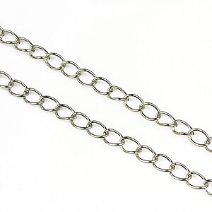 Lant argintiu inchis 5x3,5mm (49cm)