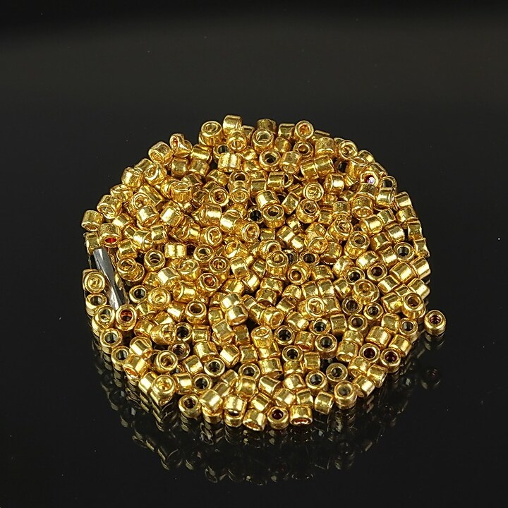 Margele de nisip BUGLE 1~2x1,5~2mm (10g) - cod 710 - auriu