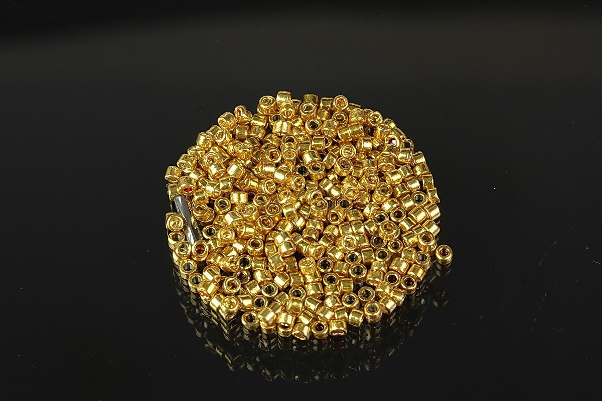 Margele de nisip BUGLE 1~2x1,5~2mm (10g) - cod 710 - auriu